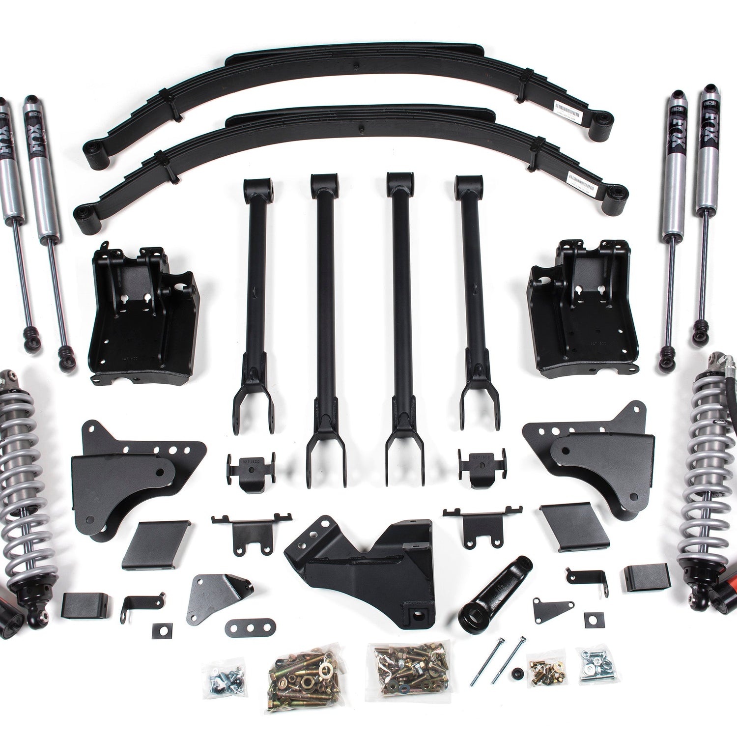 6-Inch Lift Kit w/ 4-Link - FOX 2.5 Performance Elite Coil-Over Conversion for 2011-2016 Ford F-250/F-350 Super Duty 4WD Diesel