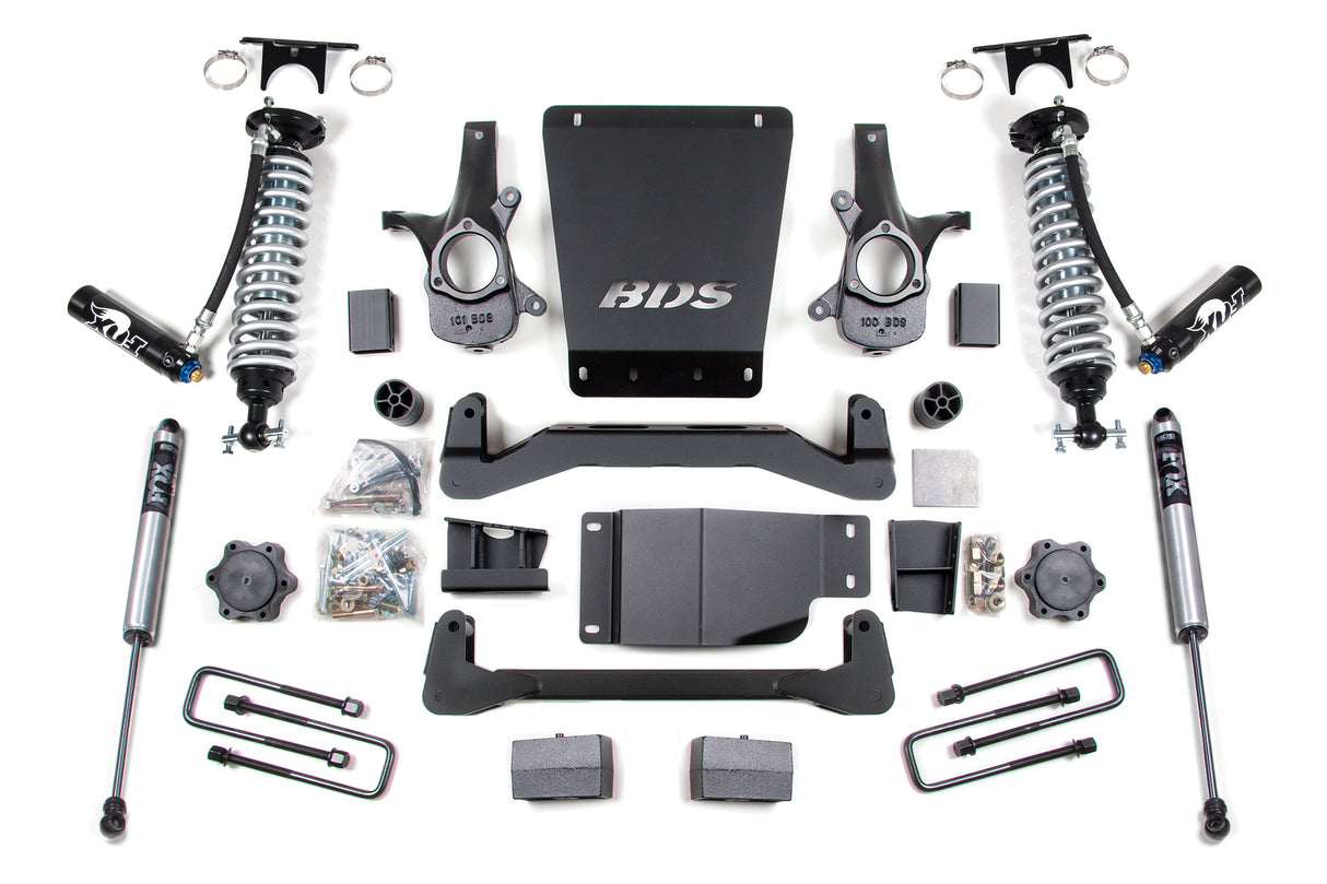 4-Inch Lift Kit - FOX 2.5 Coil-Over for 2007-2013 Chevy Silverado + GMC Sierra 1500 4WD