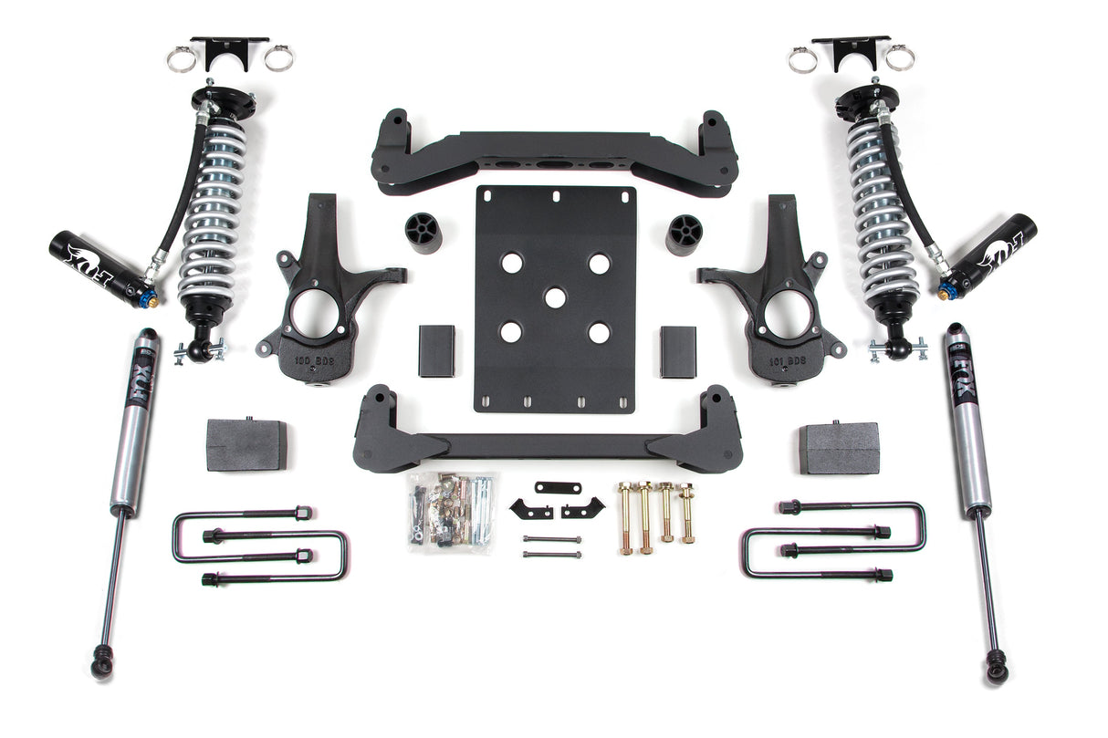 4-Inch Lift Kit - FOX 2.5 Coil-Over for 2007-2013 Chevy Silverado + GMC Sierra 1500 2WD