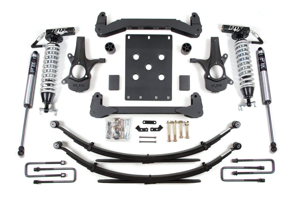 4-Inch Lift Kit - FOX 2.5 Coil-Over for 2007-2013 Chevy Silverado + GMC Sierra 1500 2WD