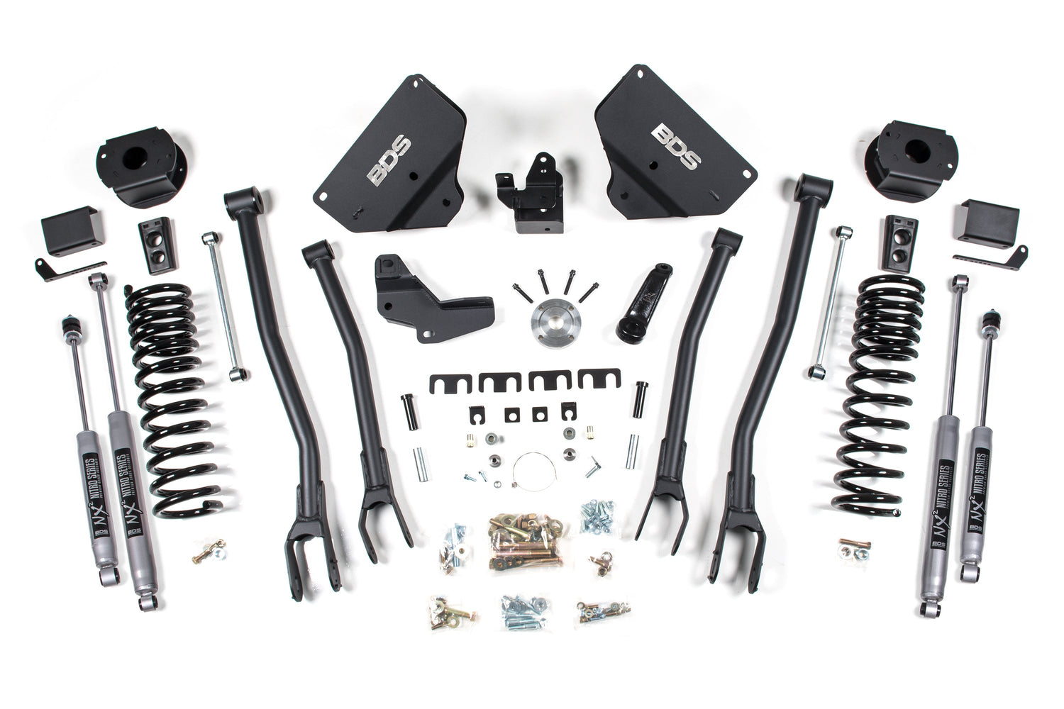 4-Inch Lift Kit w/ 4-Link for 2014-2018 Dodge Ram 2500 w/ Rear Air Ride 4WD Gas