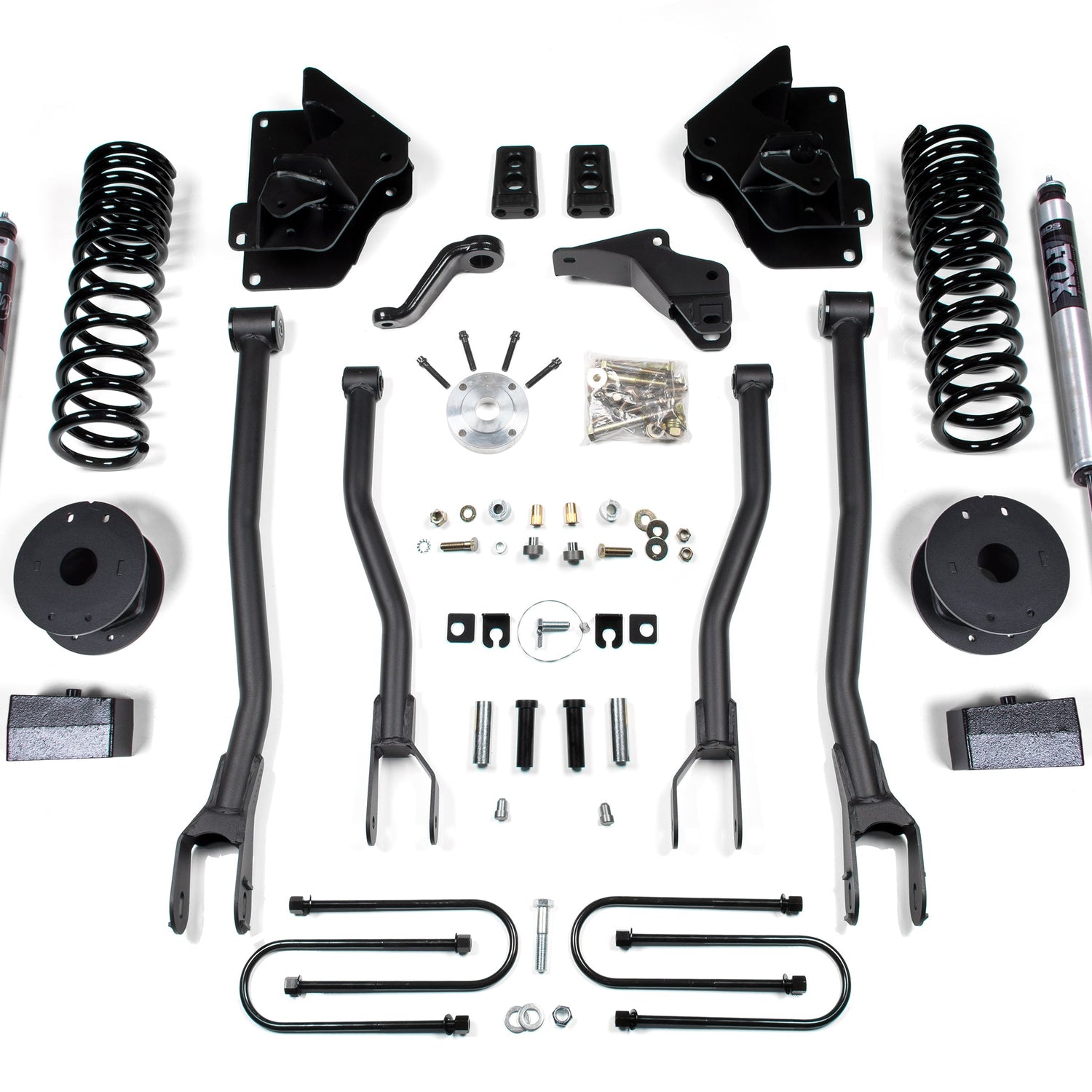 4-Inch Lift Kit w/ 4-Link for 2013-2018 Dodge Ram 3500 w/ Rear Air Ride 4WD Gas