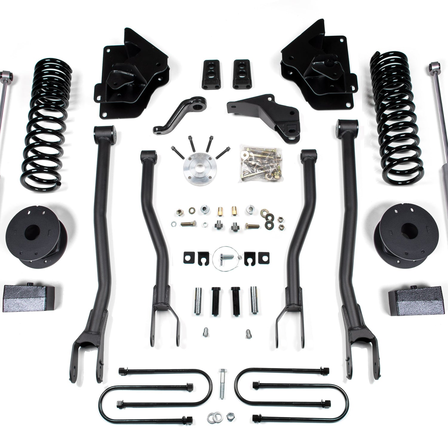 2013-2018 Dodge Ram 3500 w/ Rear Air Ride 4WD Diesel 4-Inch Lift Kit w/ 4-Link