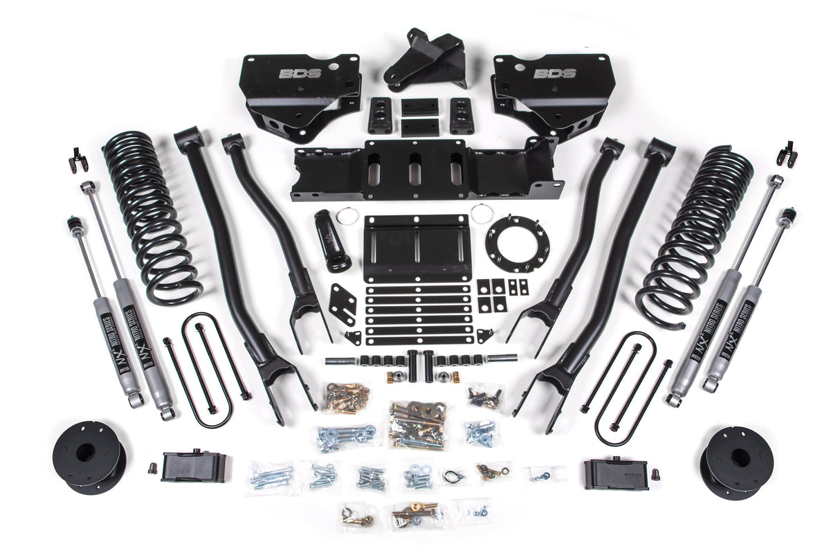 4-Inch Lift Kit w/ 4-Link for 2019-2024 Dodge Ram 3500 w/ Rear Air Ride 4WD GAS