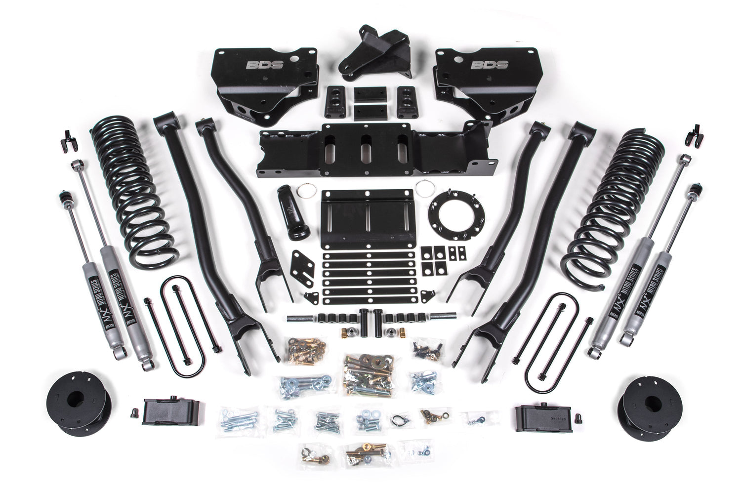 4-Inch Lift Kit w/ 4-Link for 2019-2024 Dodge Ram 3500 w/ Rear Air Ride 4WD GAS