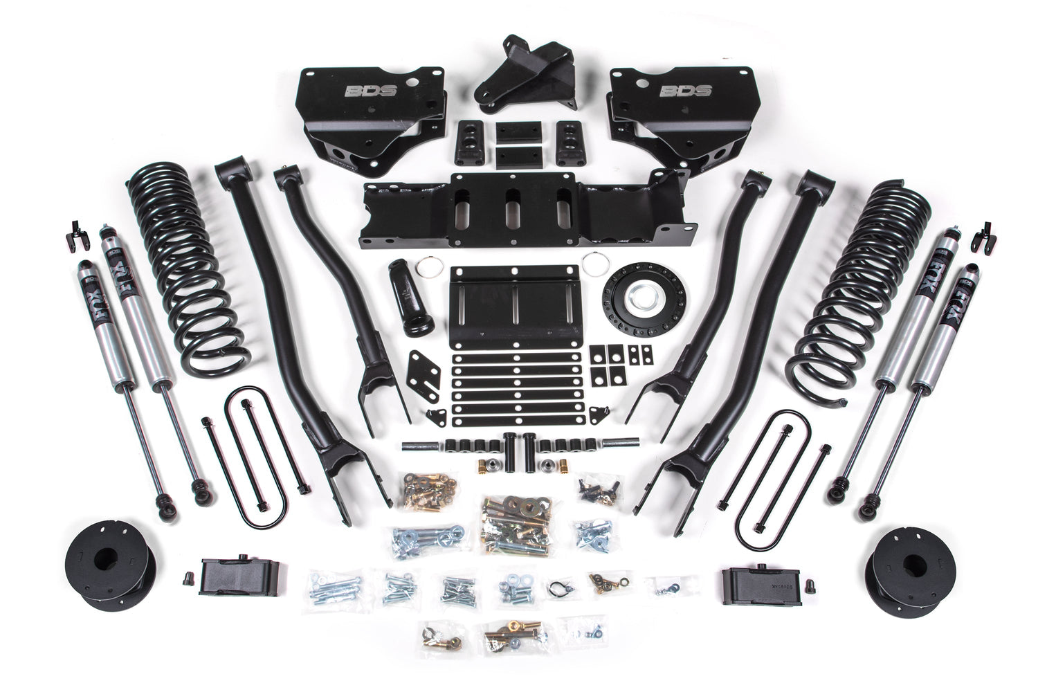 4-Inch Lift Kit w/ 4-Link for 2019-2024 Dodge Ram 3500 w/ Rear Air Ride 4WD Diesel