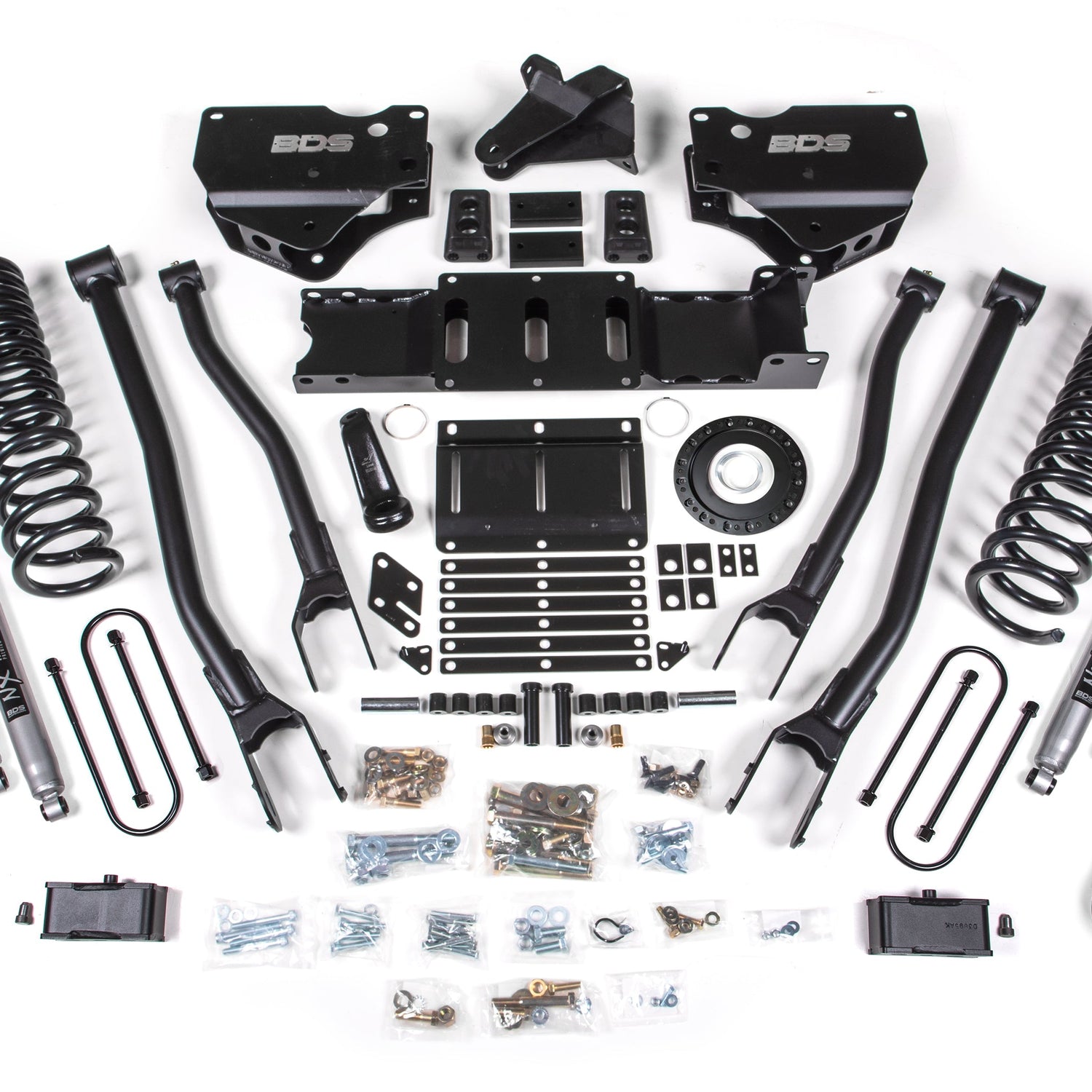 4-Inch Lift Kit w/ 4-Link for 2019-2024 Dodge Ram 3500 w/ Rear Air Ride 4WD Diesel