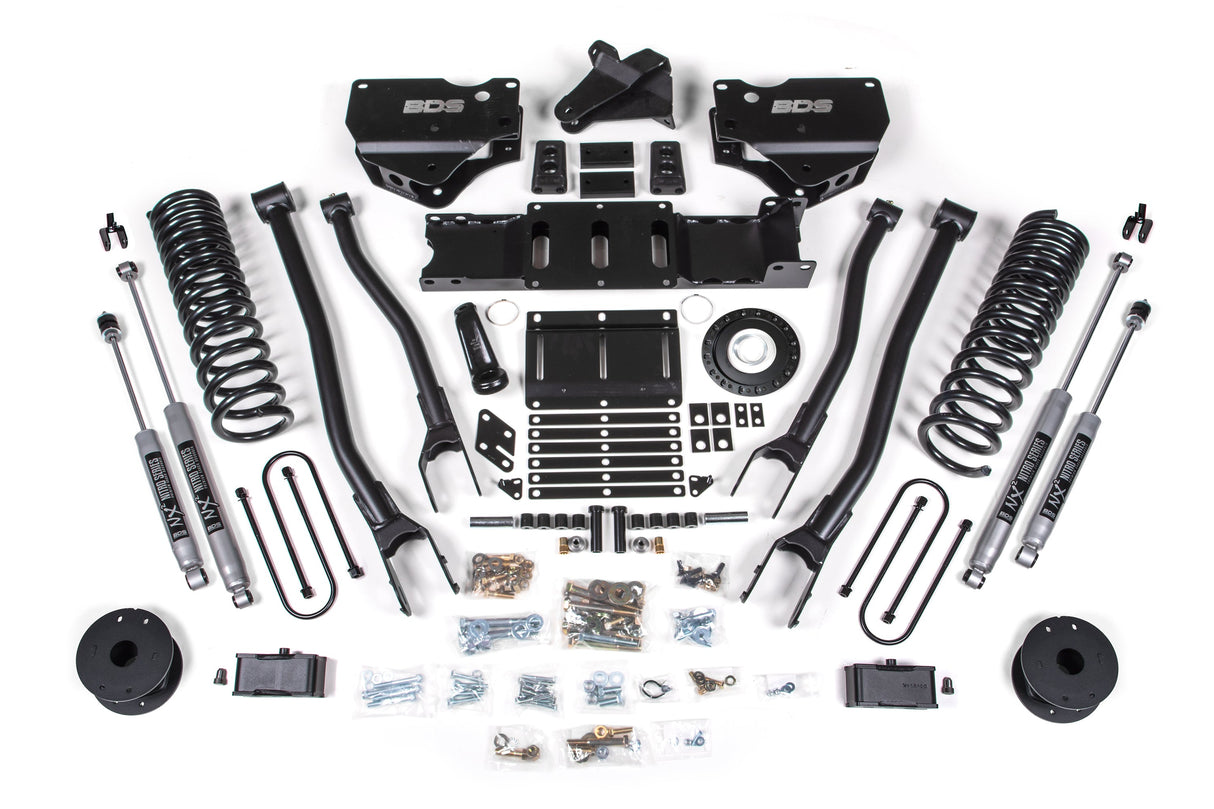 4-Inch Lift Kit w/ 4-Link for 2019-2024 Dodge Ram 3500 w/ Rear Air Ride 4WD Diesel