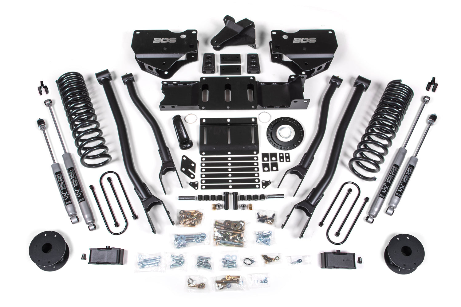 4-Inch Lift Kit w/ 4-Link for 2019-2024 Dodge Ram 3500 w/ Rear Air Ride 4WD Diesel
