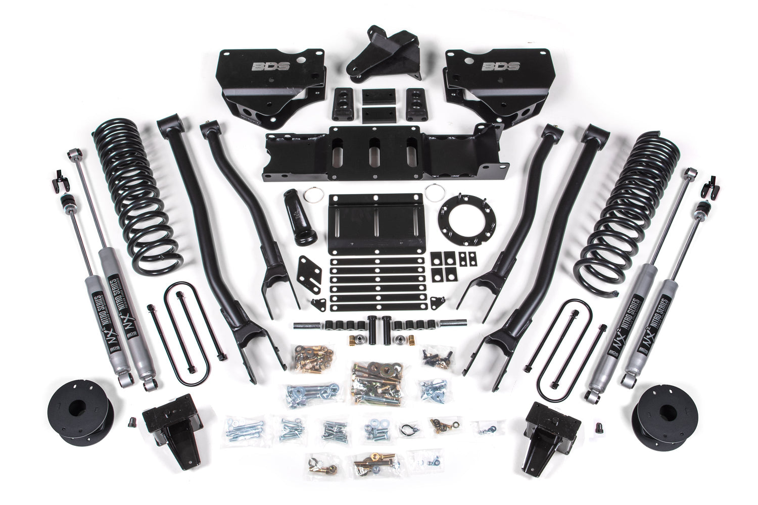 6-Inch Lift Kit w/ 4-Link for 2019-2024 Dodge Ram 3500 w/ Rear Air Ride 4WD Diesel