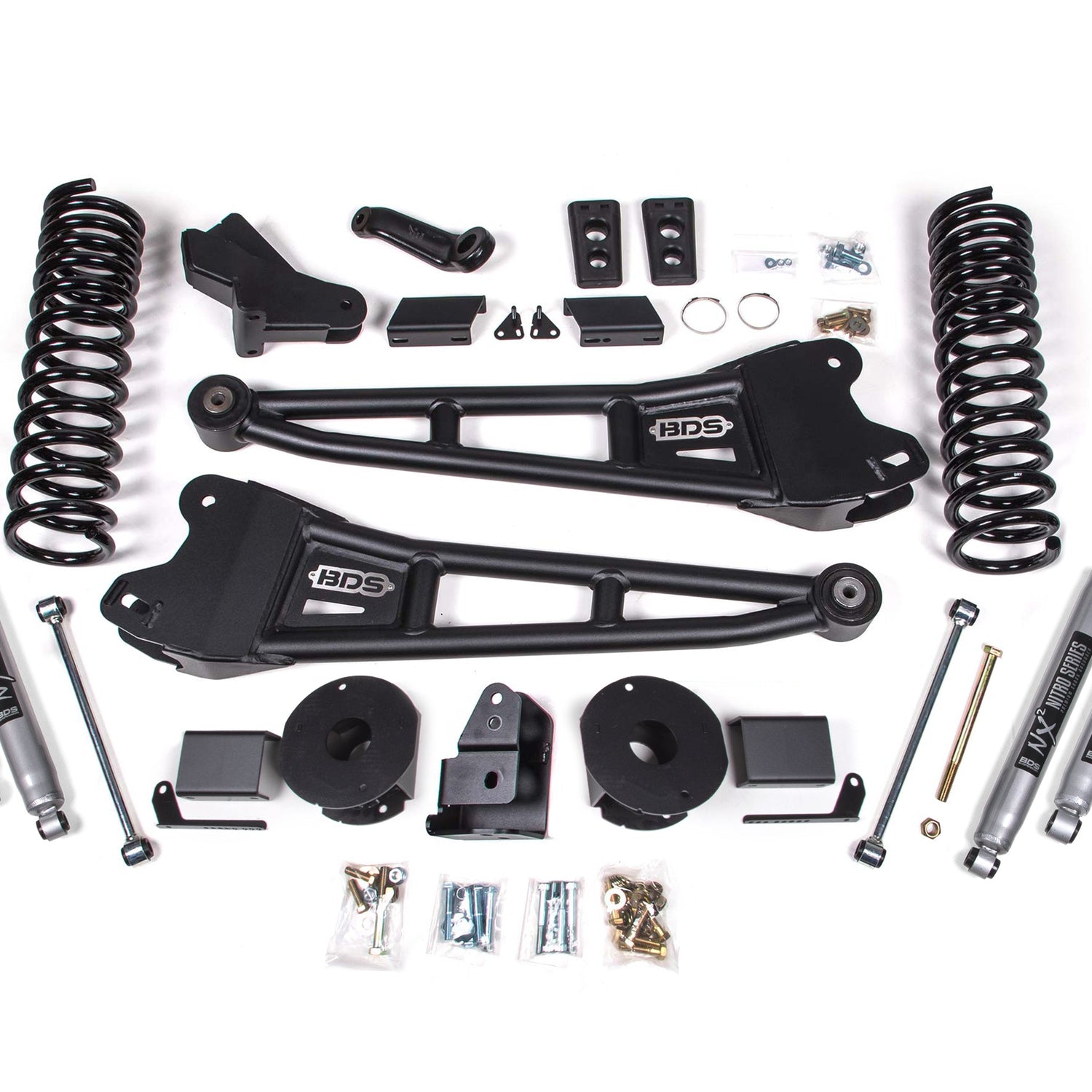 4-Inch Lift Kit w/ Radius Arm for 2014-2018 Dodge Ram 2500 w/ Rear Air Ride 4WD Gas