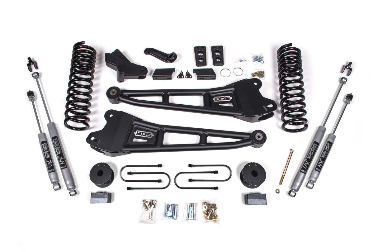 4-Inch Lift Kit w/ Radius Arm for 2013-2018 Dodge Ram 3500 w/ Rear Air Ride 4WD Diesel