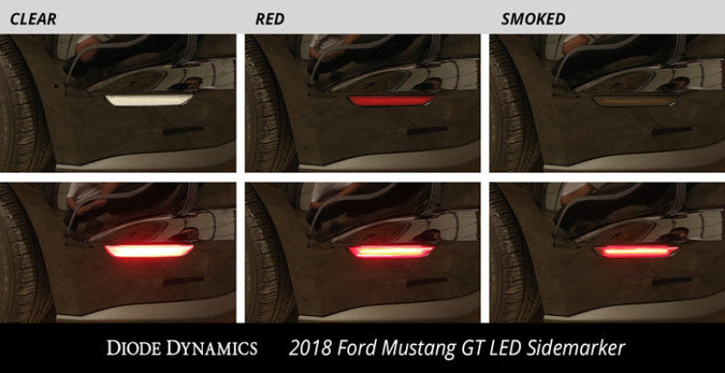 Diode Dynamics 15-21 Ford Mustang LED Sidemarkers - Red (set)