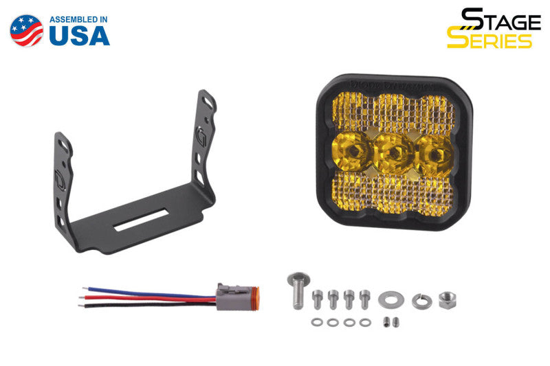 Diode Dynamics SS5 LED Pod Pro - Yellow Flood (Single)