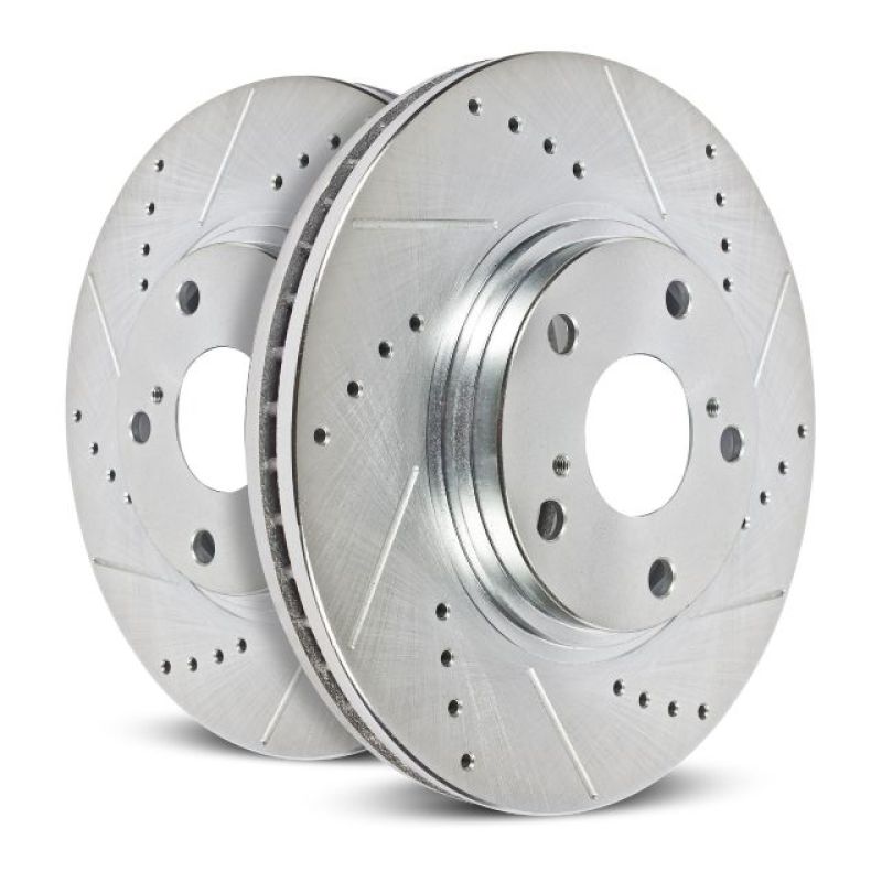 Power Stop 94-95 BMW 540i Rear Evolution Drilled & Slotted Rotors - Pair