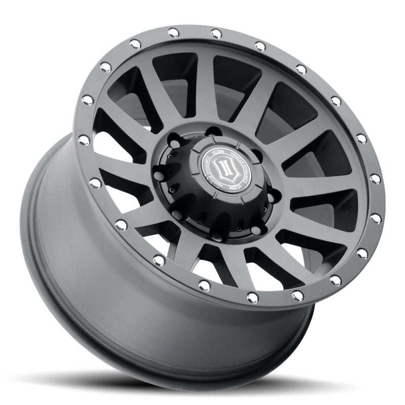 Icon Alloys Compression HD Sat Black Wheel | 18x9 | 12mm Offset | 8x180