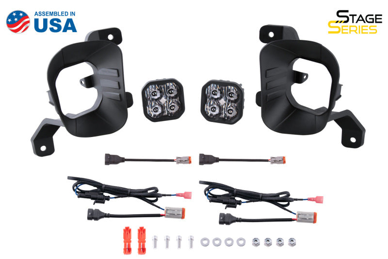 Diode Dynamics SS3 Ram Vertical LED Fog Light Kit Pro - White SAE Driving