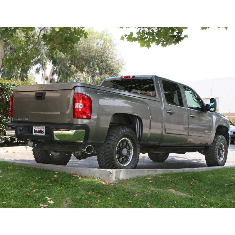 Banks Power 07-10 Chevy 6.6L LMM ECSB-CCLB Monster Exhaust System - SS Single Exhaust w/ Chrome Tip