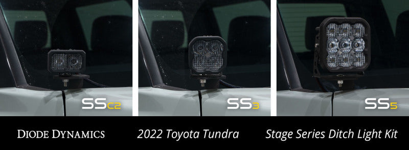 Diode Dynamics 2022 Toyota Tundra SS3 Pro Stage Series Ditch Light Kit