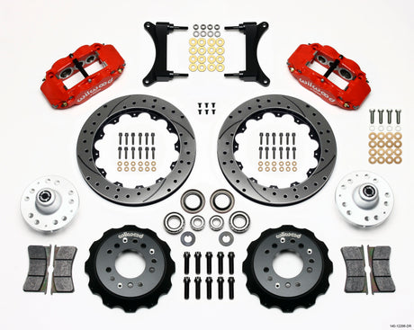 Wilwood Narrow Superlite 6R Front Hub Kit 12.88in Drill Red 79-87 GM G