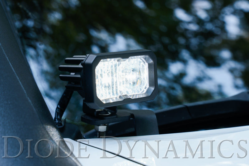 Diode Dynamics 16-21 Toyota Tacoma Stage Series 2in LED Ditch Light Kit - Yellow Pro Combo