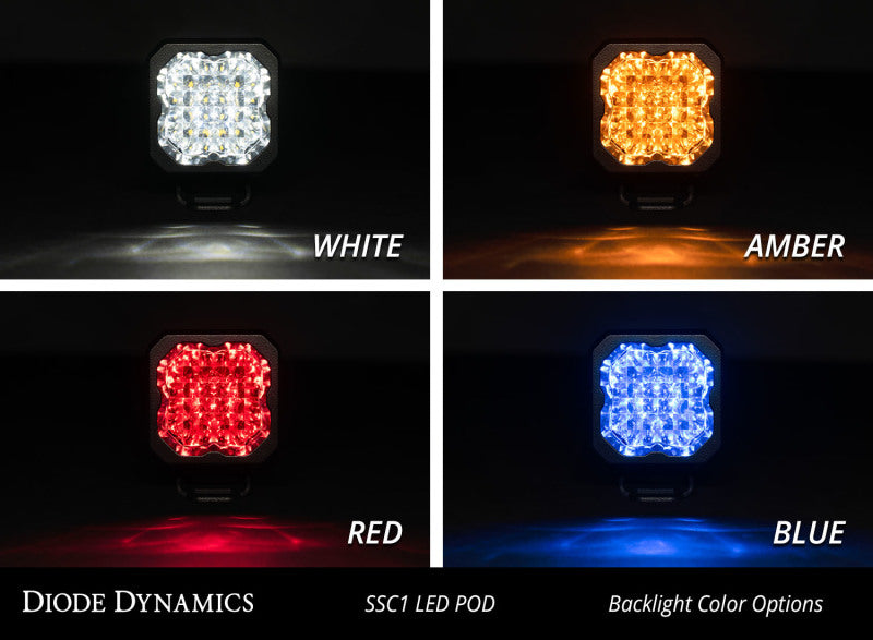 Diode Dynamics Stage Series C1 LED Pod Pro - White Flood Standard ABL Each