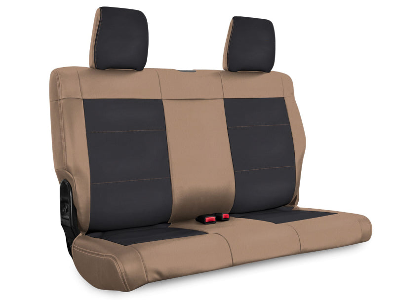 PRP 11-12 Jeep Wrangler JKU Rear Seat Cover/4 door - Black/Tan