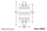 Diode Dynamics 44mm SML9 LED Bulb - Amber Set of 4