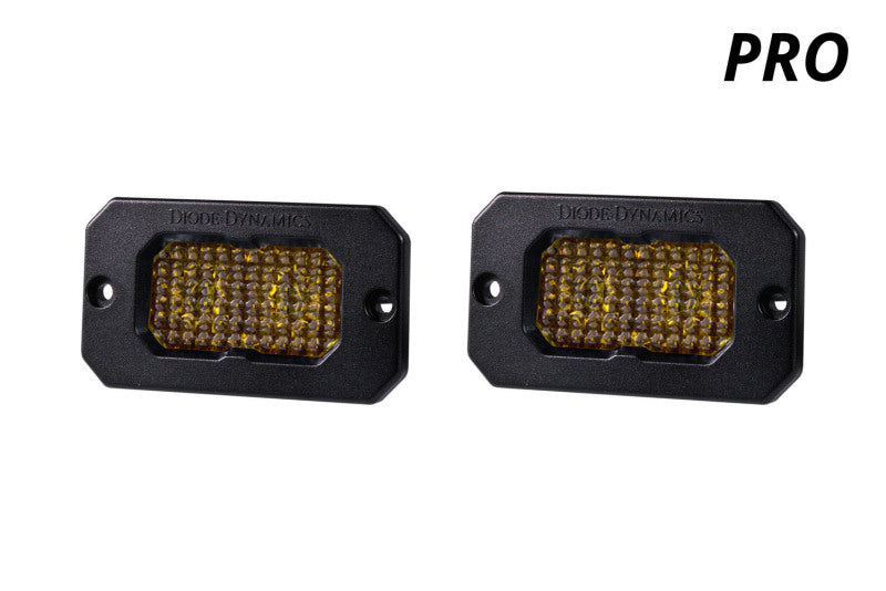 Diode Dynamics Stage Series 2in LED Pod Pro - Yellow Combo Flush ABL (Pair)