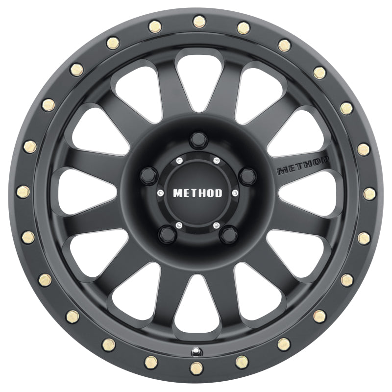 Method MR304 Double Standard 15x8 -24mm Offset 5x4.5 83mm CB Matte Black Wheel