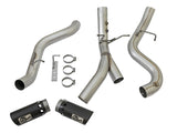 aFe LARGE BORE-HD 4in 409-SS DPF-Back Exhaust w/Dual Black Tips 2017 GM Duramax V8-6.6L (td) L5P