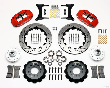 Wilwood Narrow Superlite 6R Front Hub Kit 14.00in Drill Red 79-87 GM G