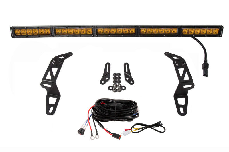 Diode Dynamics 18-21 Jeep JL Wrangler/Gladiator SS30 Bumper Bracket Kit - Amber Driving (Single)