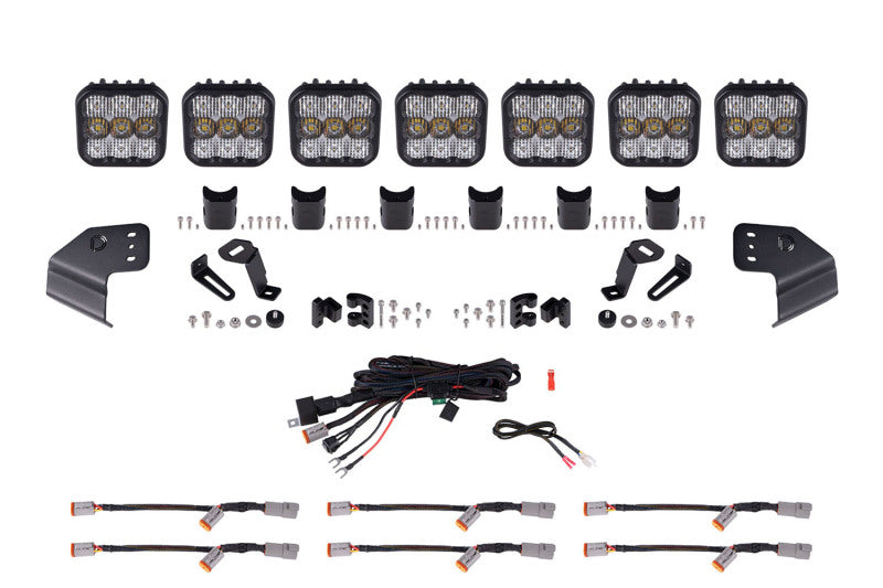 Diode Dynamics Bronco SS5 Sport CrossLink Windshield - White Combo Lightbar Kit