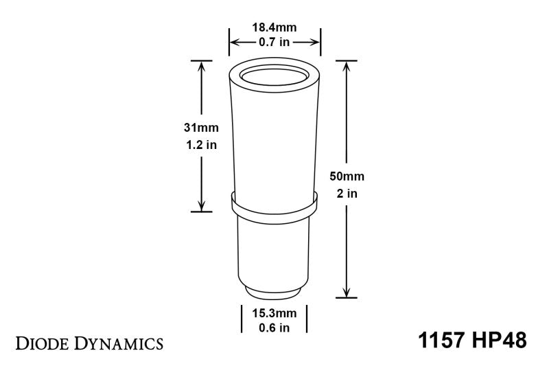 Diode Dynamics 1157 LED Bulb HP48 LED - Amber (Single)