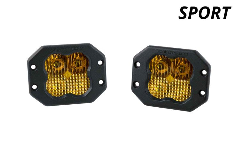 Diode Dynamics SS3 Sport ABL - Yellow Driving Flush (Pair)