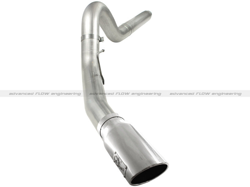 aFe MACHForce XP 5in DPF-Back Stainless Steel Exh Sys, polished tip,Ford Diesel Trucks 08-10 V8-6.4L