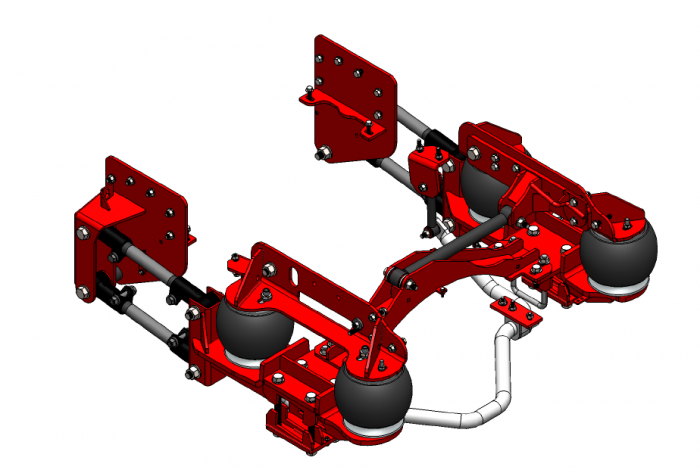 Kelderman 2013+ Ram 4500/5500 4-Link Rear Air Suspension Stock Height System